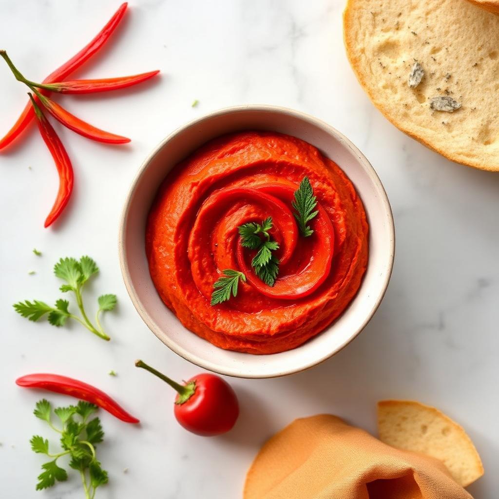 Red Bell Pepper hummus